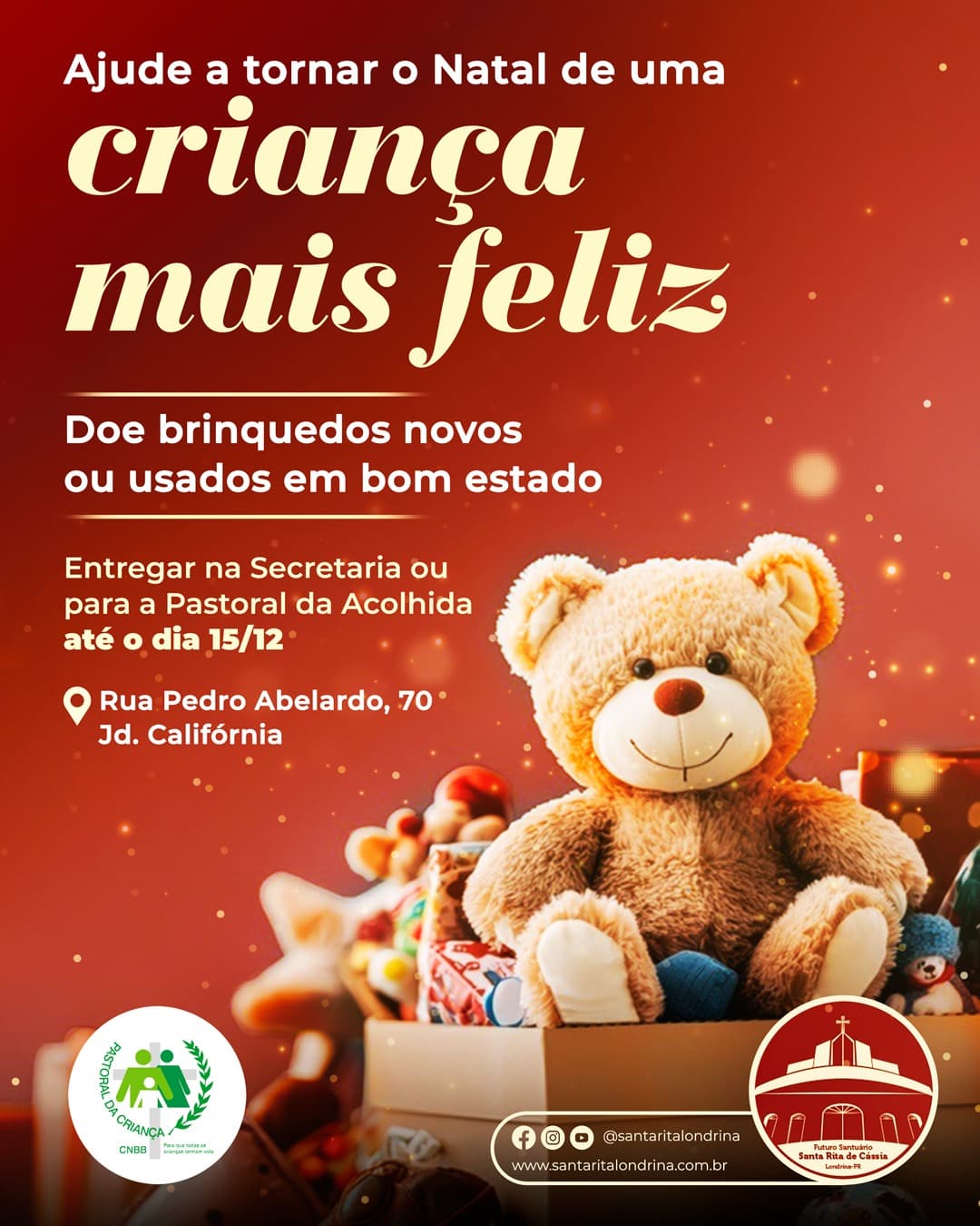 Ajude a tornar o Natal de uma criança mais feliz