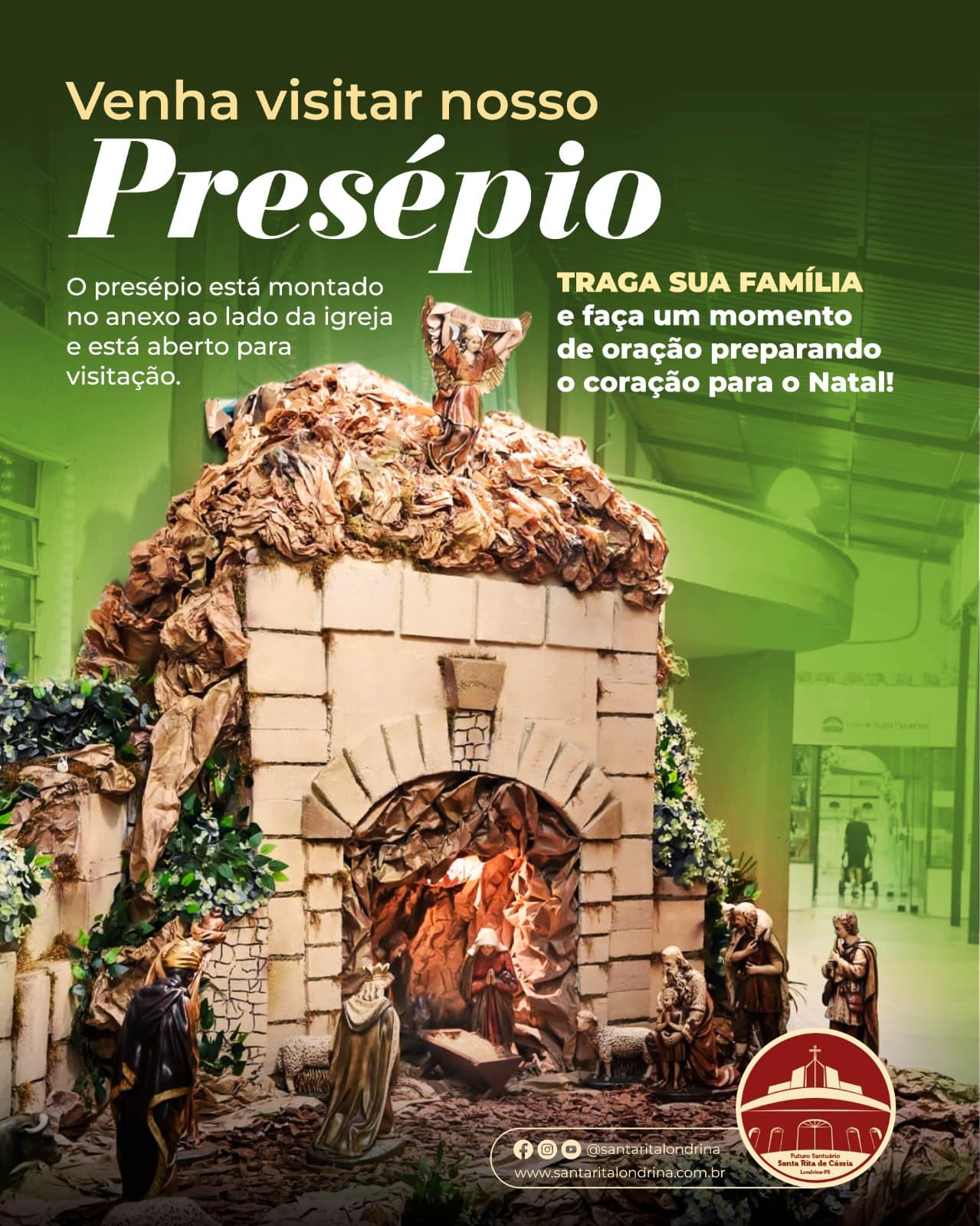 Venha visitar o Presépio