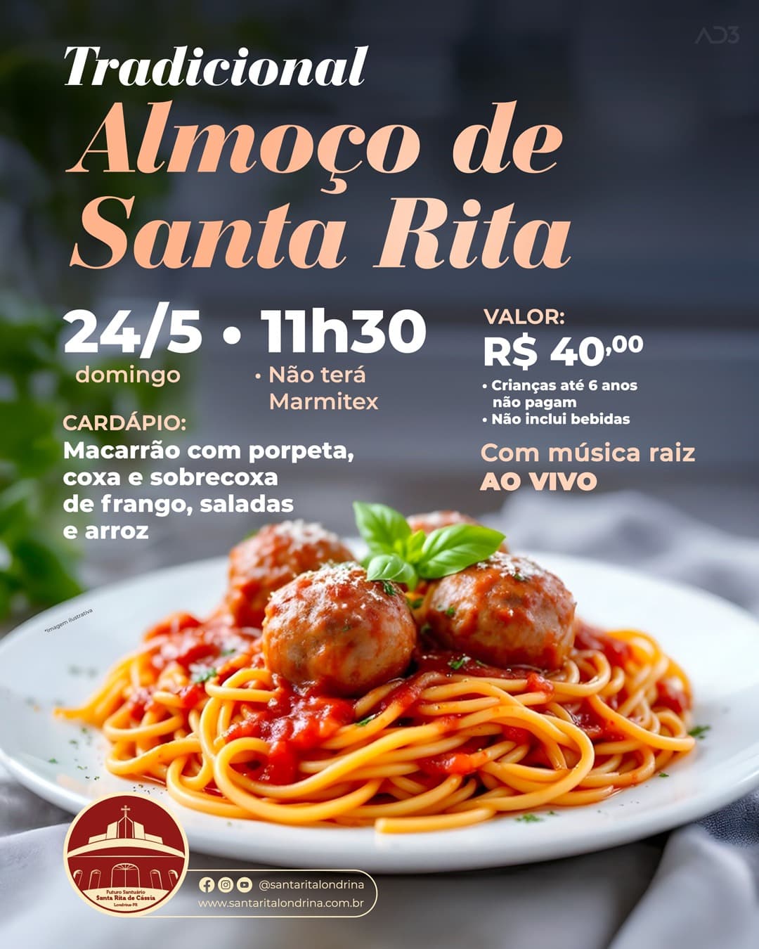 Tradicional Almoço de Santa Rita reúne fé, partilha e confraternização