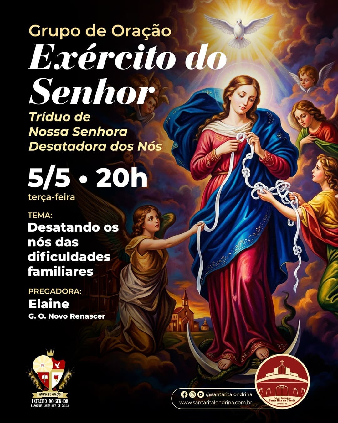 1º DIA - Tríduo de Nossa Senhora Desatadora dos Nós