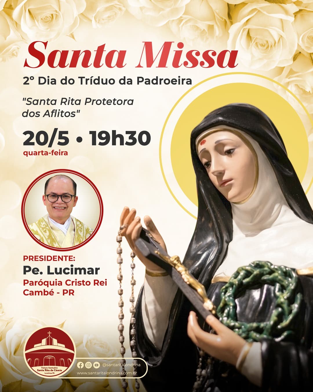 2º dia do Tríduo da nossa Padroeira Santa Rita de Cássia.
