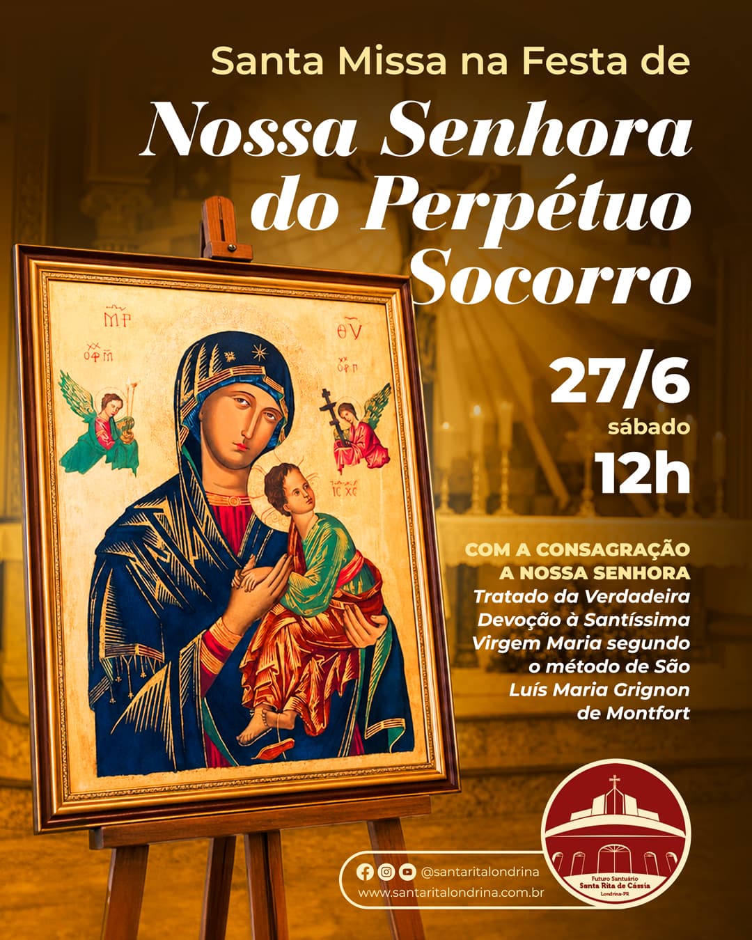 Santa Missa na Festa de Nossa Senhora do Perpétuo Socorro