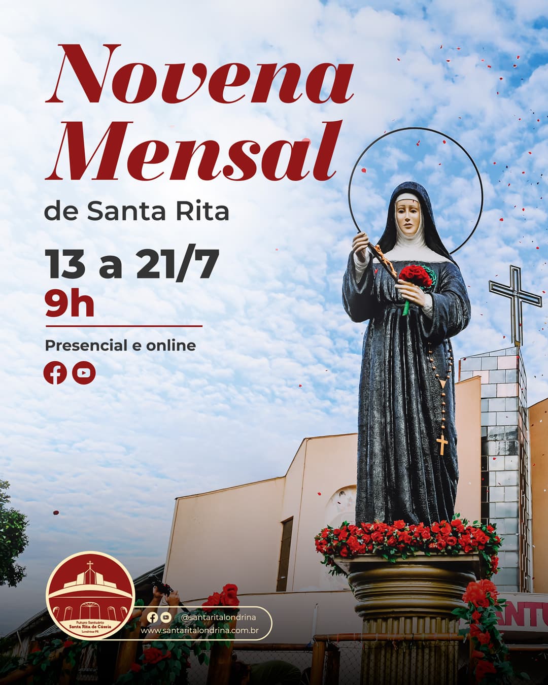 Novena Mensal a Santa Rita | Julho