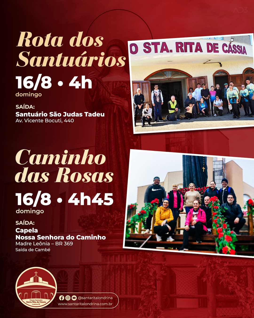 Rota dos Santuários e Caminho das Rosas