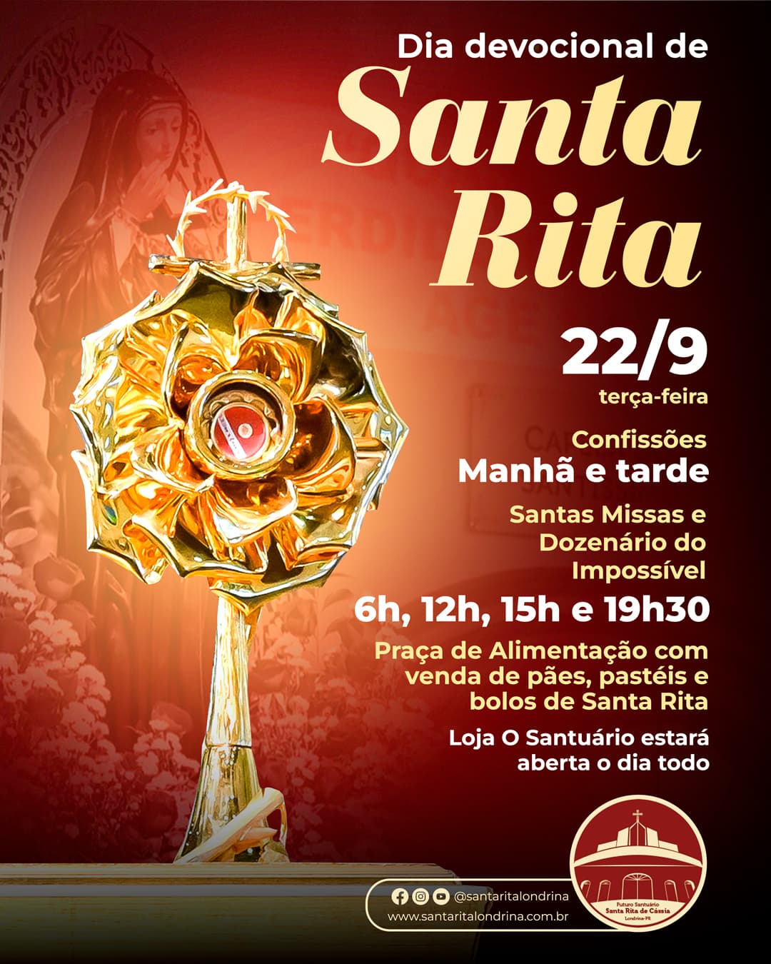 Dia Devocional a Santa Rita de Cássia