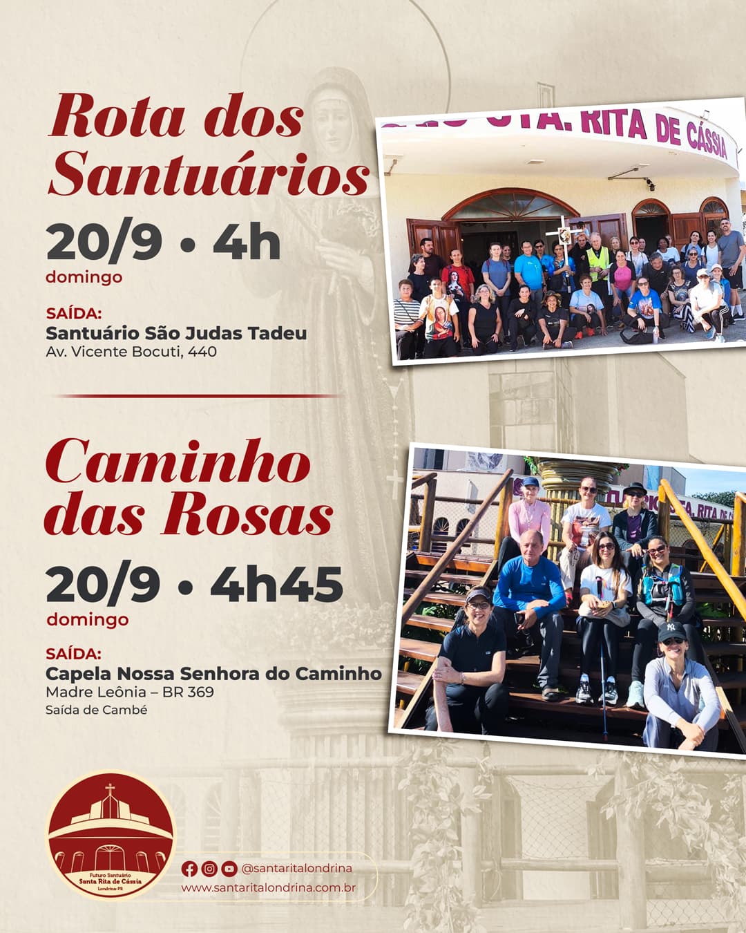 Rota dos Santuários | Caminho das Rosas