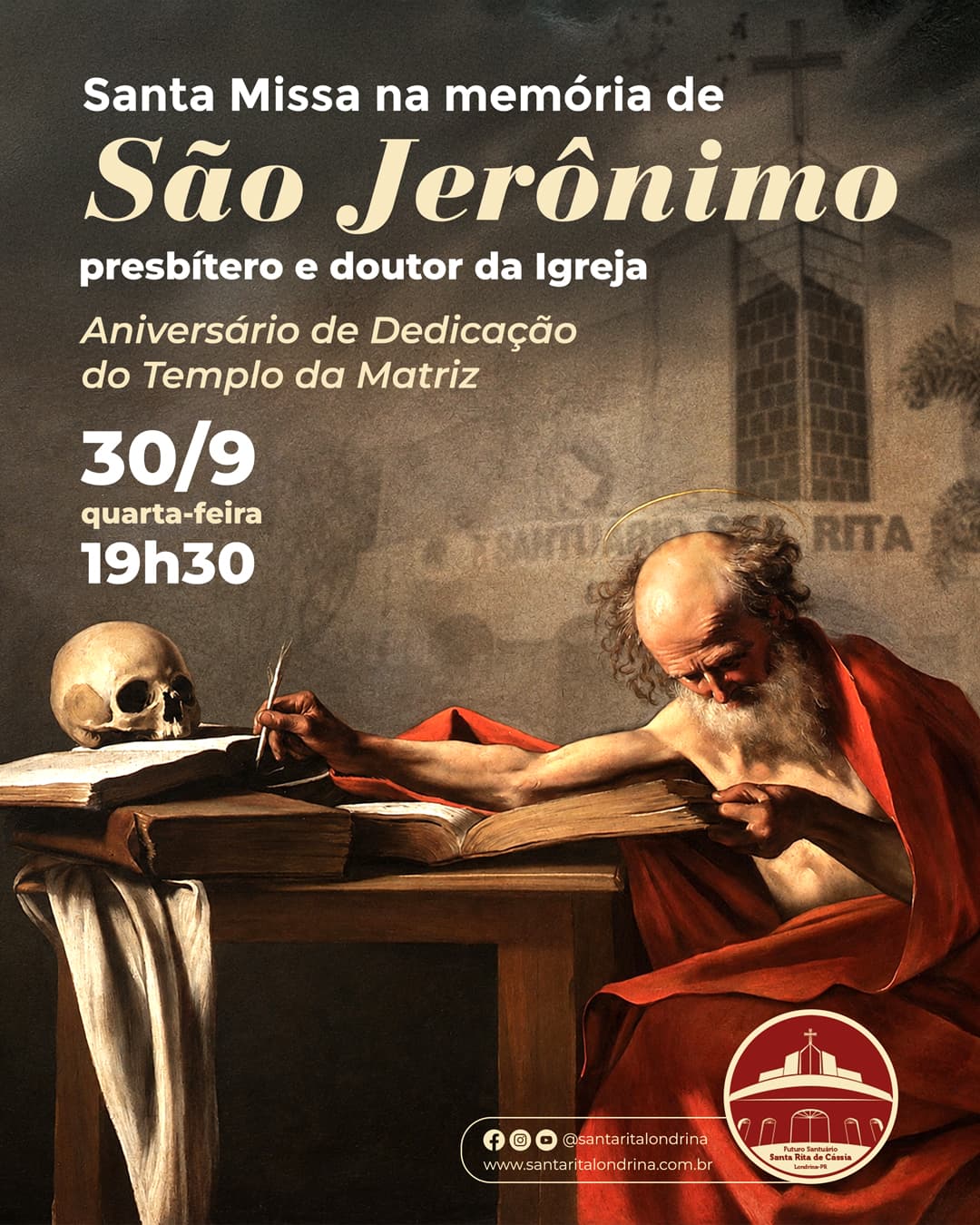 Santa Missa na Memória de São Jerônimo e Aniversário de dedicação do templo