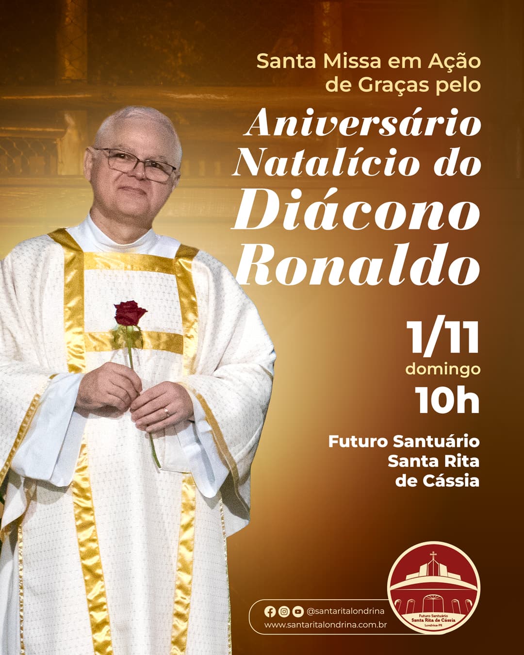 Santa Missa em Ação de Graças pelo Aniversário do Diácono Ronaldo