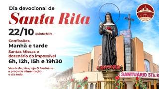 SANTA MISSA | DIA DEVOCIONAL Á SANTA RITA | PE. HUMBERTO | 22/10/2026 - 12h