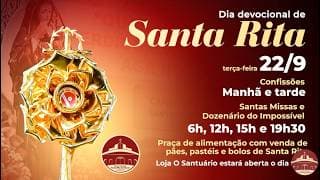 SANTA MISSA | DIA DEVOCIONAL A SANTA RITA DE CÁSSIA | 22/09/2026 - 12h | Pe. Humberto Lisboa