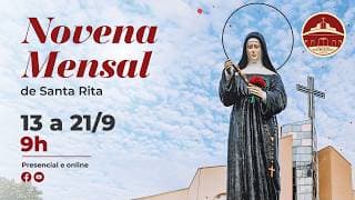 NOVENA MENSAL DE SANTA RITA | 2º DIA | 14/09/2026 | SANTA RITA, AMANTE DA ORAÇÃO